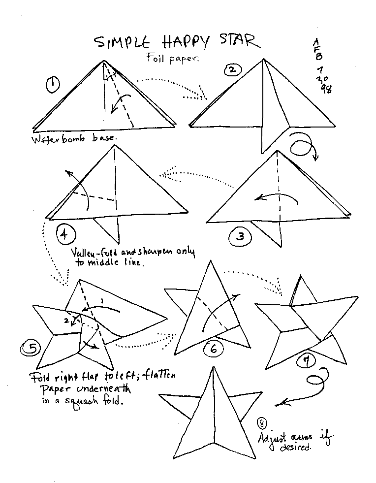 How To Make An Easy Origami Star - Folding Instructions - Origami