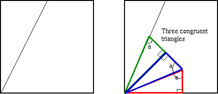 Angle trisection using compass and tape measure – GeoGebra