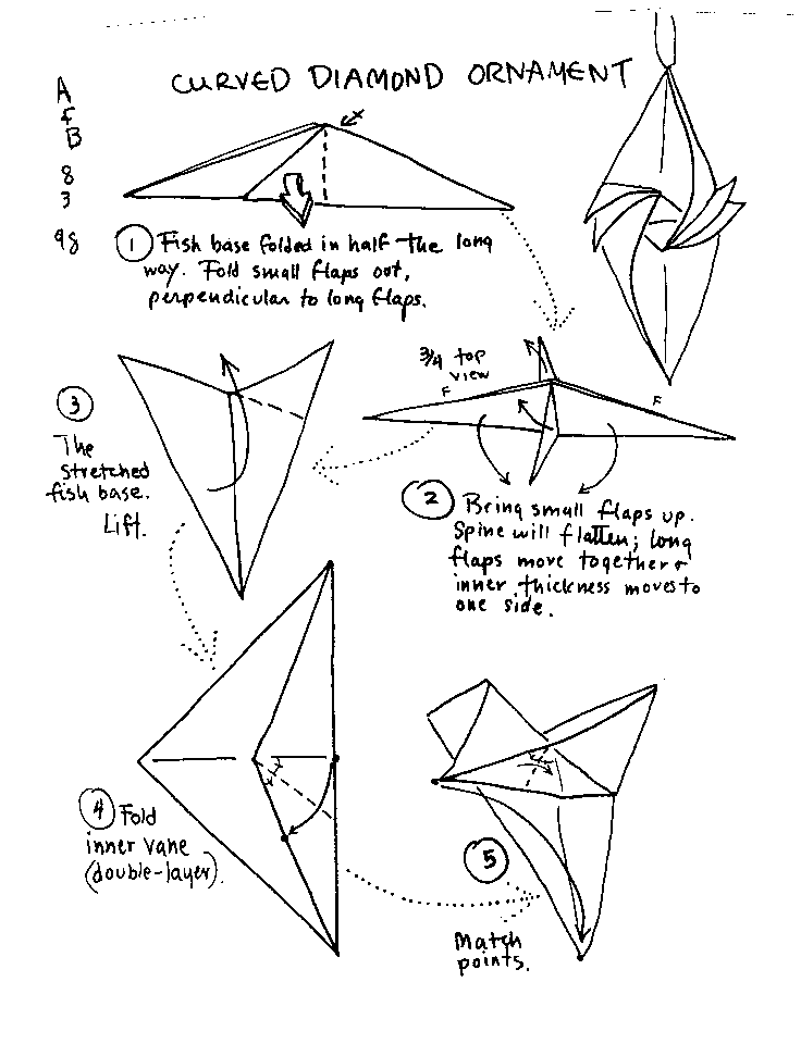 Curved diamond pt.1 | Christmas ornament template, Origami christmas ...