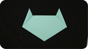 paper origami cat head