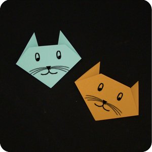 paper origami cat