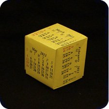 paper origami cube calendar