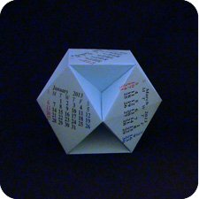 paper origami cuboctahedron calendar