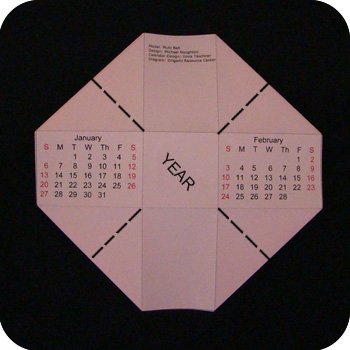 origami calendar