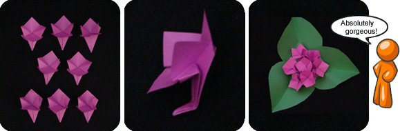 origami hydrandea