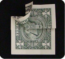 dollar bill money origami cross