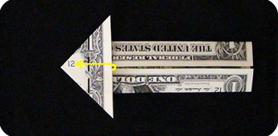dollar bill origami Heart Bookmark