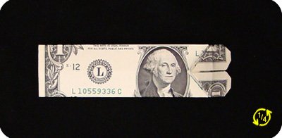 dollar bill origami Money Heart Bookmark