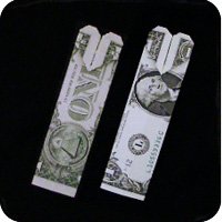 dollar bill bookmark