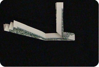 money origami cross